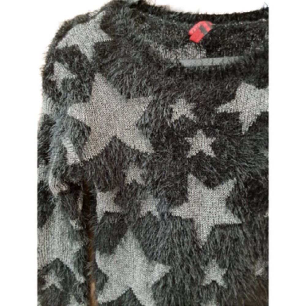 Black and Silver Y2K Inspired Sweater Sz S - Picture 2 of 6